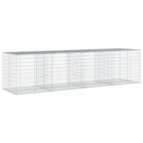 Coș Gabion cu Capac 400x100x100 cm - Fier Galvanizat Rezistent 2