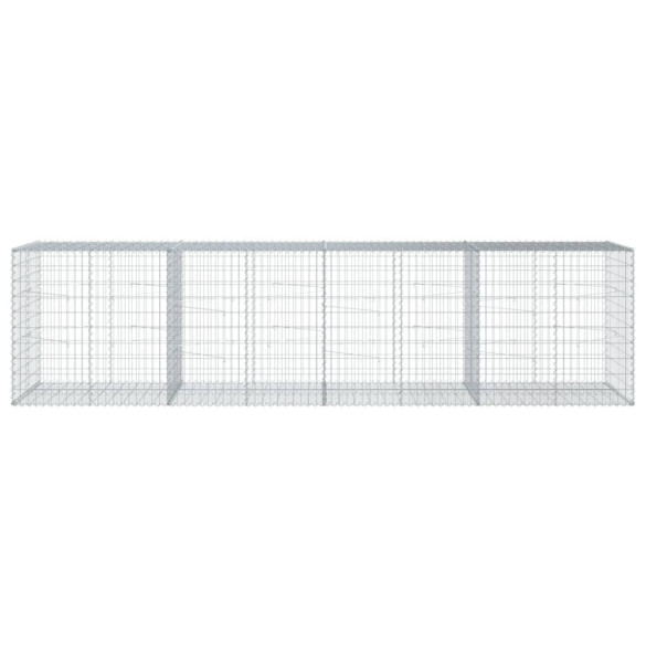 Coș Gabion cu Capac 400x100x100 cm - Fier Galvanizat Rezistent