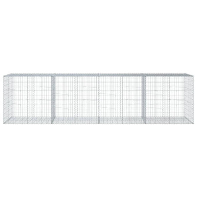 Coș Gabion cu Capac 400x100x100 cm - Fier Galvanizat Rezistent