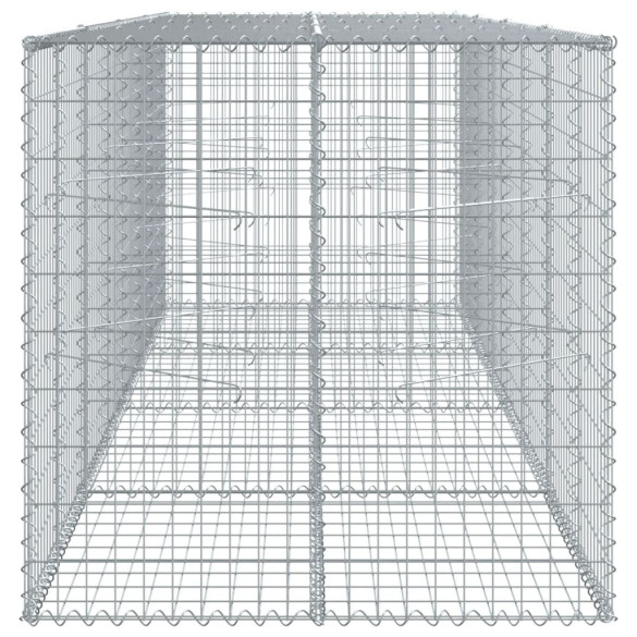 Coș Gabion cu Capac 400x100x100 cm - Fier Galvanizat Rezistent