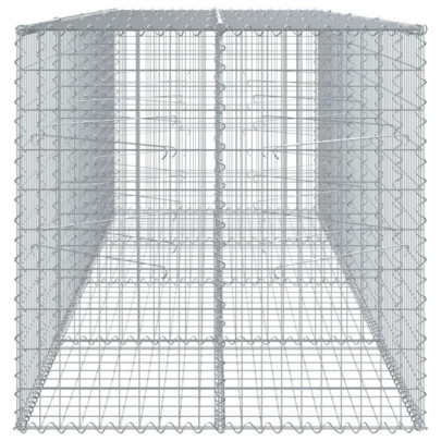 Coș Gabion cu Capac 400x100x100 cm - Fier Galvanizat Rezistent