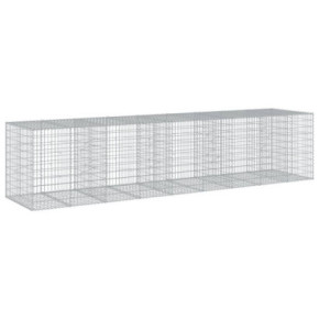 Coș Gabion cu Capac 450x100x100 cm - Fier Galvanizat | Comandă Acum 2
