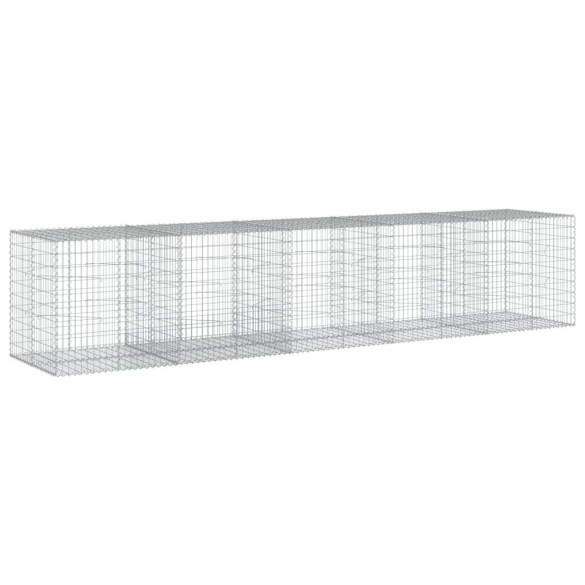 Coș Gabion cu Capac 500x100x100 cm - Fier Galvanizat Rezistent