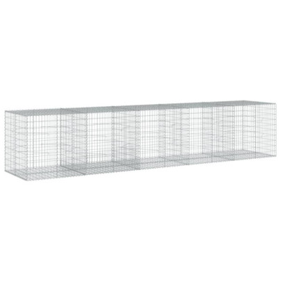 Coș Gabion cu Capac 500x100x100 cm - Fier Galvanizat Rezistent