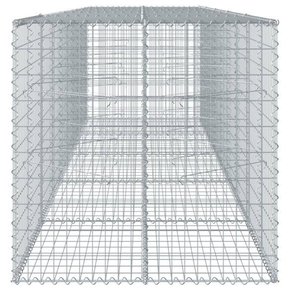 Coș Gabion cu Capac 500x100x100 cm - Fier Galvanizat Rezistent