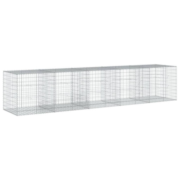 Coș Gabion cu Capac 500x100x100 cm - Fier Galvanizat Rezistent