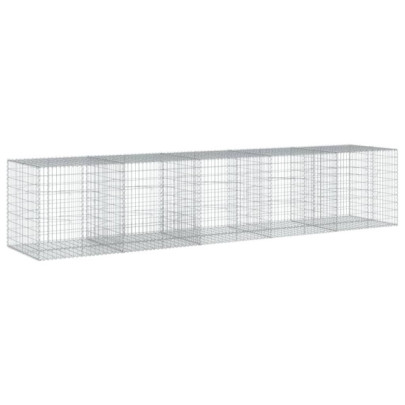 Coș Gabion cu Capac 500x100x100 cm - Fier Galvanizat Rezistent