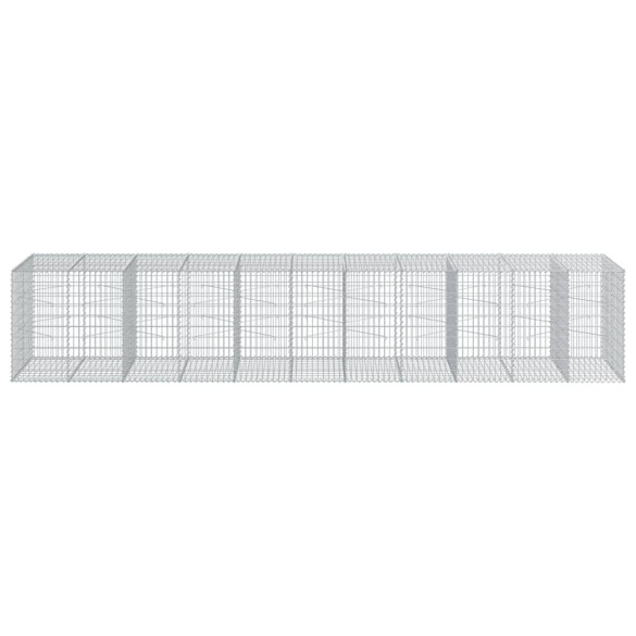 Coș Gabion cu Capac - Fier Galvanizat - 550x100x100 cm