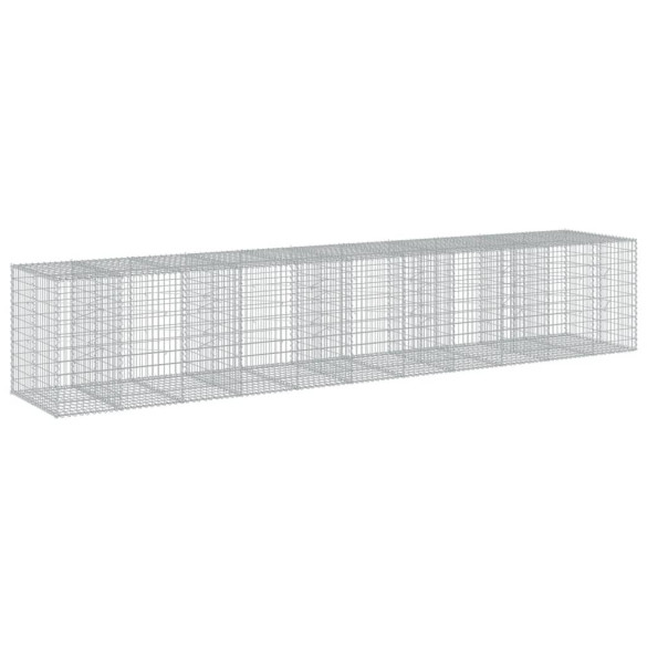 Coș Gabion cu Capac - Fier Galvanizat - 550x100x100 cm