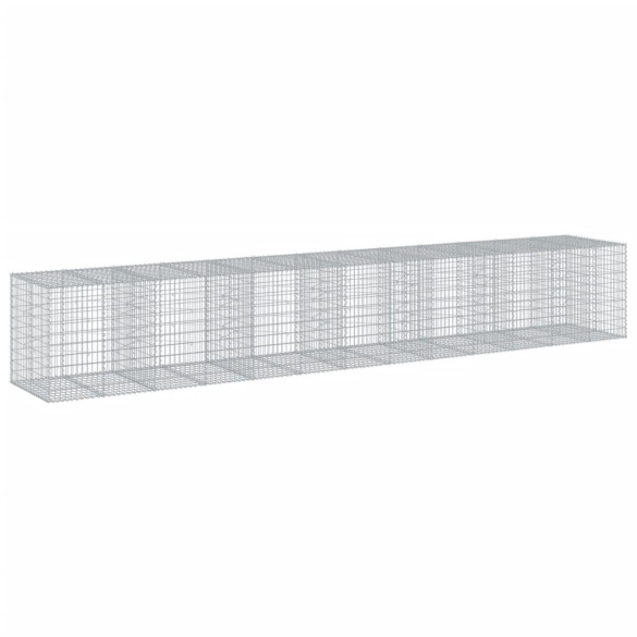 Coș Gabion cu Capac 650x100x100 cm - Fier Galvanizat Rezistent