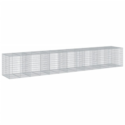 Coș Gabion cu Capac 650x100x100 cm - Fier Galvanizat Rezistent