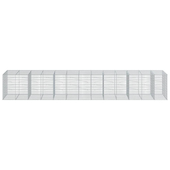 Coș Gabion cu Capac 650x100x100 cm - Fier Galvanizat Rezistent