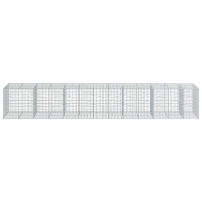 Coș Gabion cu Capac 650x100x100 cm - Fier Galvanizat Rezistent