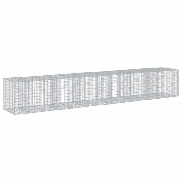 Coș Gabion cu Capac 650x100x100 cm - Fier Galvanizat Rezistent