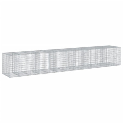 Coș Gabion cu Capac 650x100x100 cm - Fier Galvanizat Rezistent