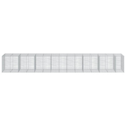 Coș Gabion cu Capac - Fier Galvanizat - 750x100x100 cm