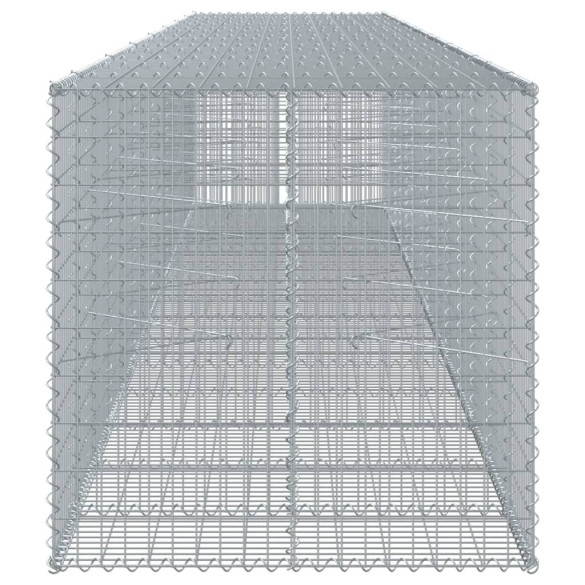Coș Gabion cu Capac - Fier Galvanizat - 750x100x100 cm