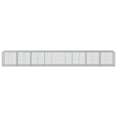 Coș Gabion cu Capac - 800x100x100 cm - Fier Galvanizat