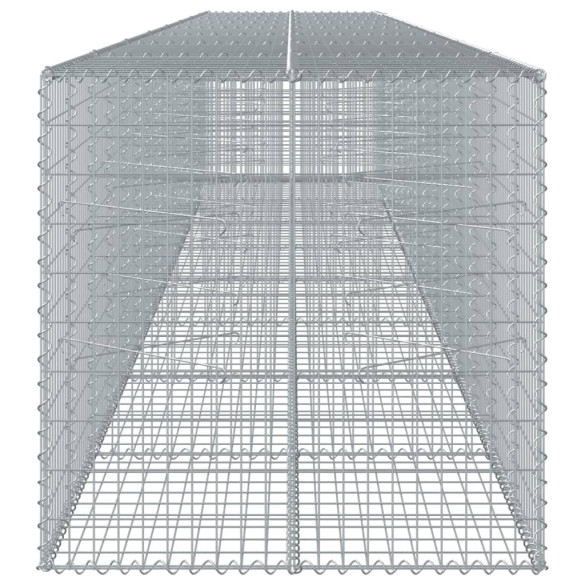 Coș Gabion cu Capac - 800x100x100 cm - Fier Galvanizat