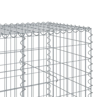 Coș Gabion cu Capac - 800x100x100 cm - Fier Galvanizat