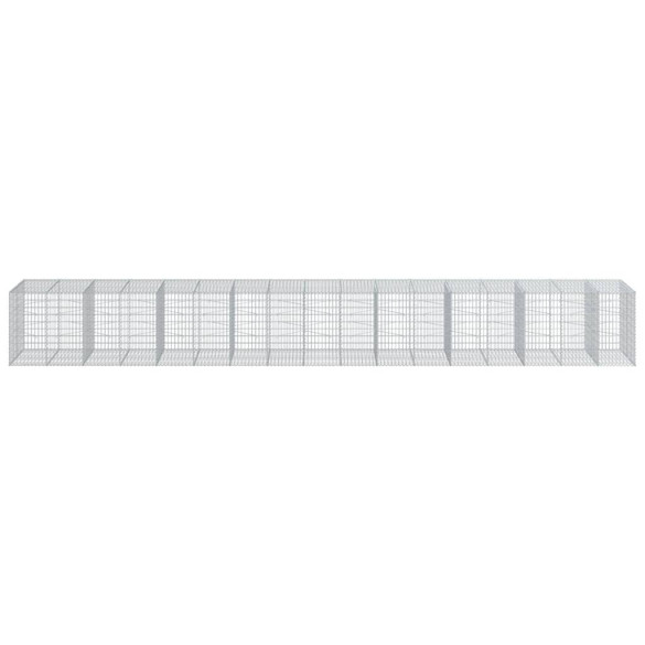 Coș Gabion cu Capac - Fier Galvanizat - Livrare Gratuită