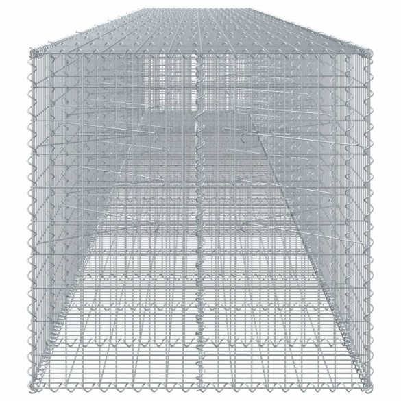 Coș Gabion cu Capac - Fier Galvanizat - 95x10x10 cm