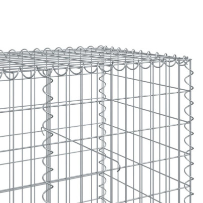 Coș Gabion cu Capac - Fier Galvanizat - 95x10x10 cm