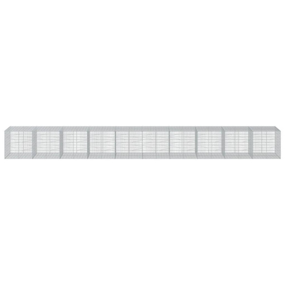 Coș Gabion cu Capac - Fier Galvanizat - 100x100x100 cm