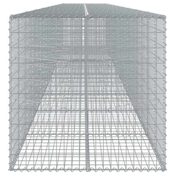 Coș Gabion cu Capac - Fier Galvanizat - 100x100x100 cm