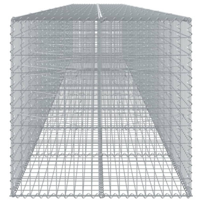 Coș Gabion cu Capac - Fier Galvanizat - 100x100x100 cm