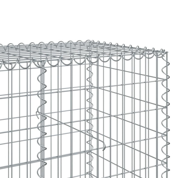 Coș Gabion cu Capac - Fier Galvanizat - 100x100x100 cm