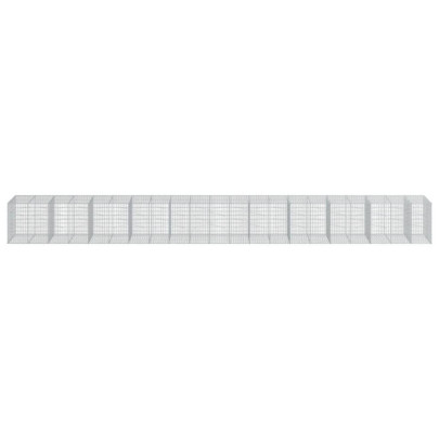 Coș Gabion cu Capac - Fier Galvanizat - 1050x100x100 cm