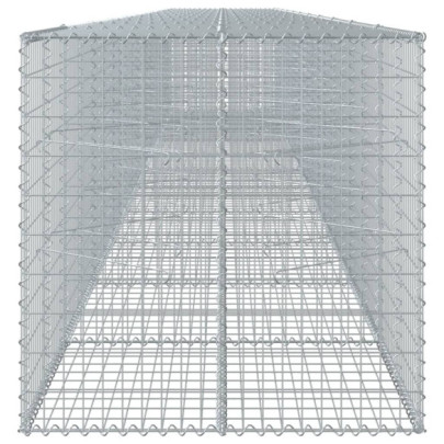 Coș Gabion cu Capac - Fier Galvanizat - 110x100x100 cm