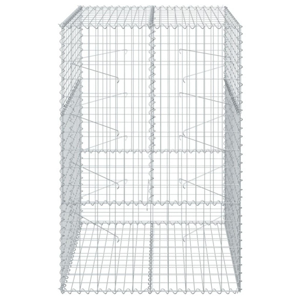 Coș Gabion cu Capac 100x100x150 cm - Fier Galvanizat | Livrare Gratuită