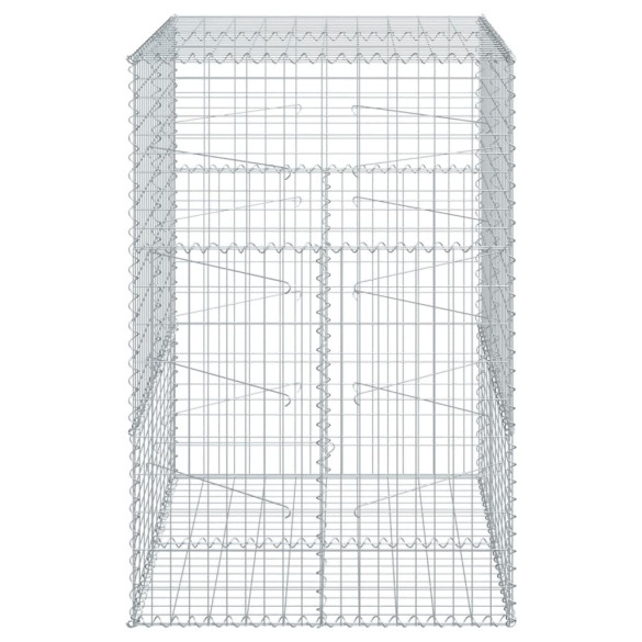 Coș Gabion cu Capac 100x100x150 cm - Fier Galvanizat | Livrare Gratuită