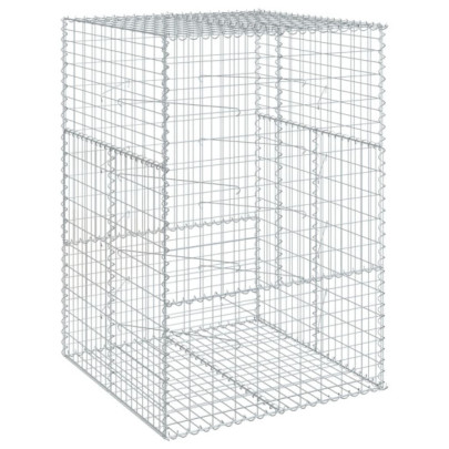 Coș Gabion cu Capac 100x100x150 cm - Fier Galvanizat | Livrare Gratuită