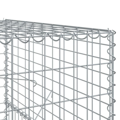 Coș Gabion cu Capac 100x100x150 cm - Fier Galvanizat | Livrare Gratuită