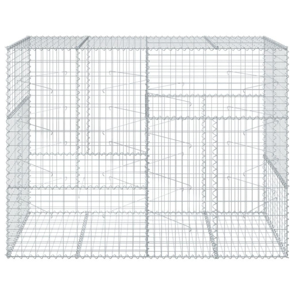 Coș Gabion cu Capac - Fier Galvanizat 200x100x150 cm