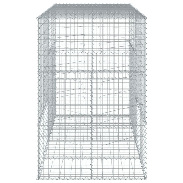 Coș Gabion cu Capac - Fier Galvanizat 200x100x150 cm