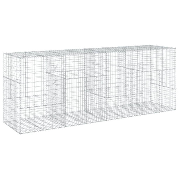 Coș Gabion cu Capac - Fier Galvanizat - 400x100x150 cm