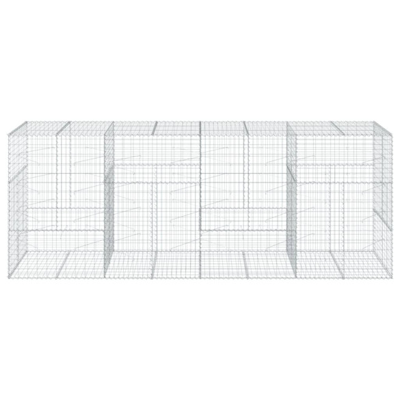 Coș Gabion cu Capac - Fier Galvanizat - 400x100x150 cm