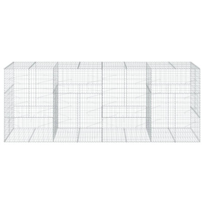 Coș Gabion cu Capac - Fier Galvanizat - 400x100x150 cm
