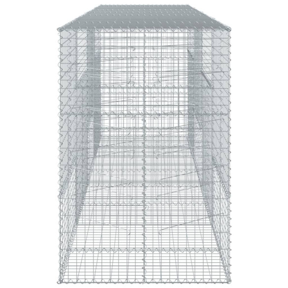 Coș Gabion cu Capac - Fier Galvanizat - 400x100x150 cm