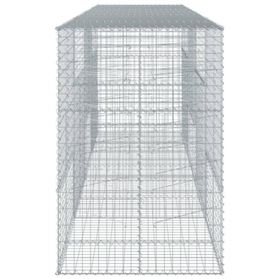 Coș Gabion cu Capac - Fier Galvanizat - 400x100x150 cm