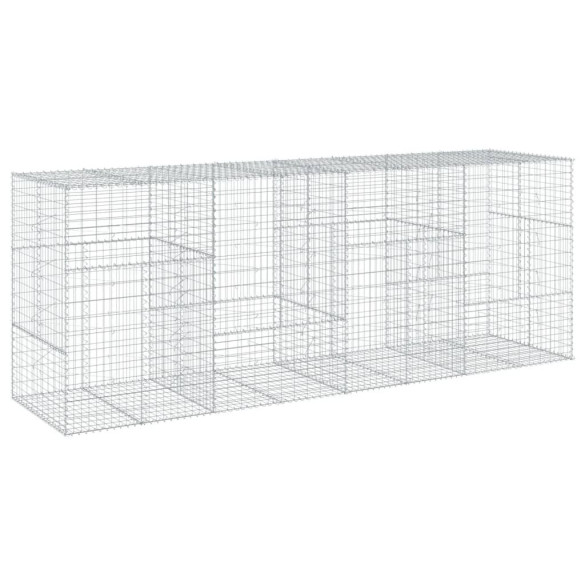 Coș Gabion cu Capac - Fier Galvanizat - 400x100x150 cm