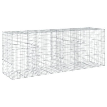 Coș Gabion cu Capac - Fier Galvanizat - 400x100x150 cm