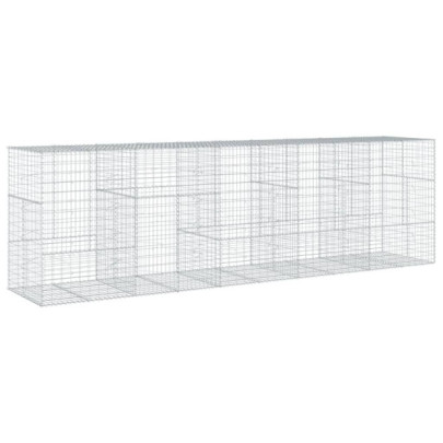 Coș Gabion cu Capac 500x100x150 cm - Fier Galvanizat Rezistent