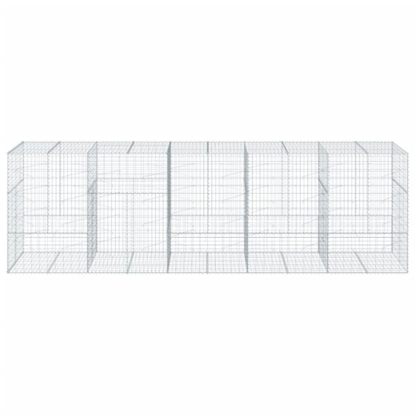 Coș Gabion cu Capac 500x100x150 cm - Fier Galvanizat Rezistent