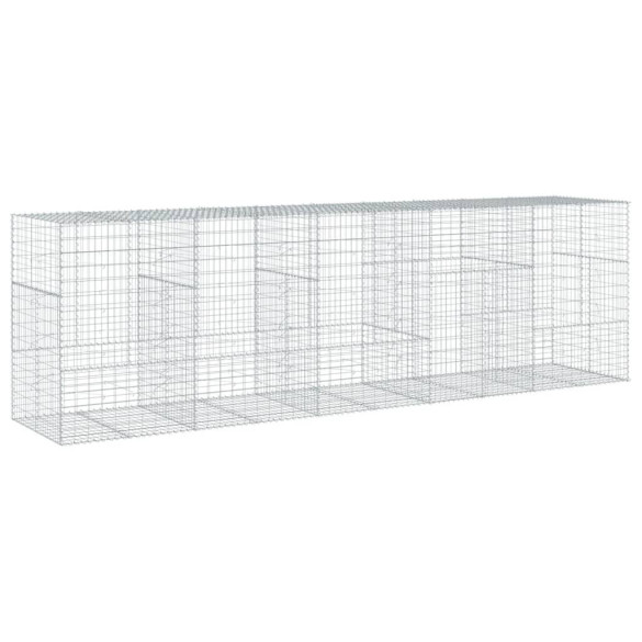 Coș Gabion cu Capac 500x100x150 cm - Fier Galvanizat Rezistent