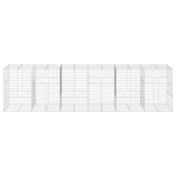 Coș Gabion cu Capac - Fier Galvanizat - 600x100x150 cm